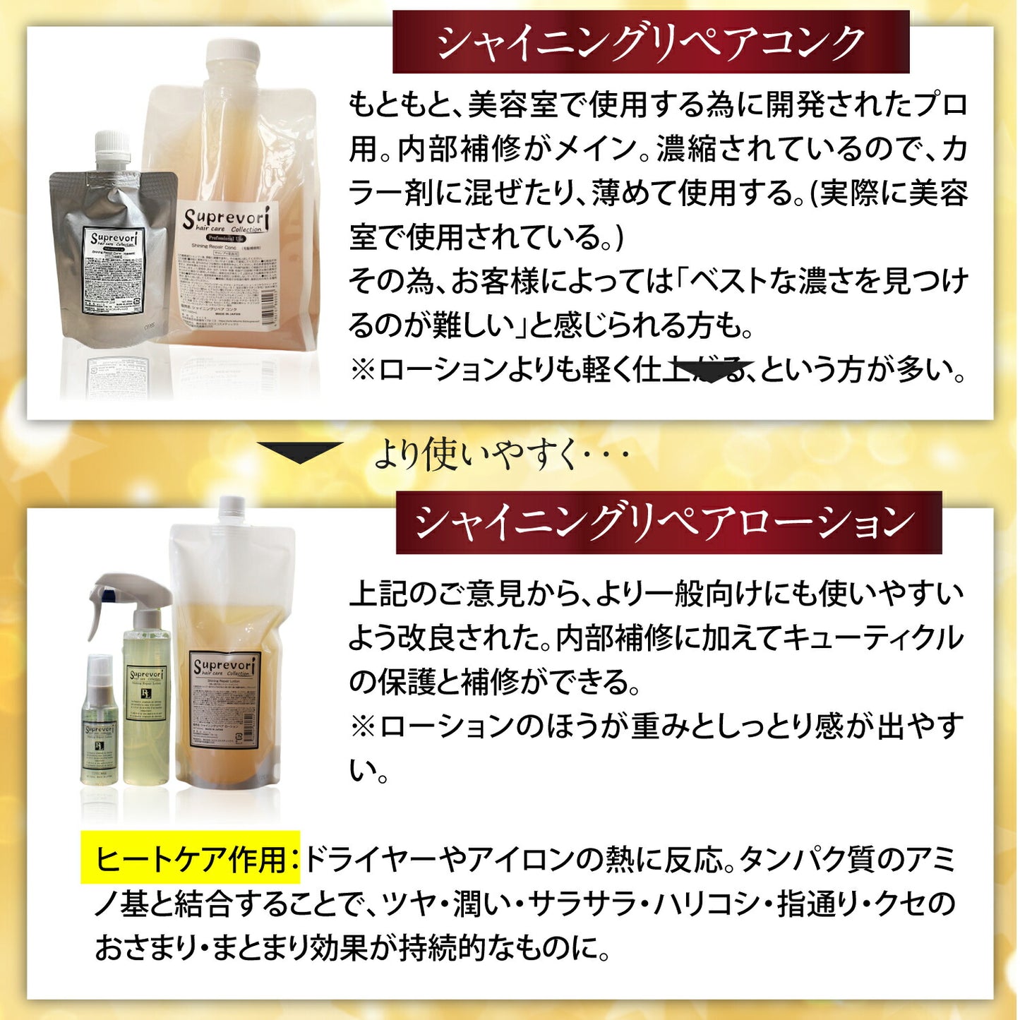 次世代型・髪質改善オールインワントリートメント 【シャイニングリペアローション38ml 】キューティクルの補修&保護 毛髪内部を協力補修 サロン専売品 エルカラクトン ケラチン コラーゲン プラチナナノコロイド ヒアルロン酸