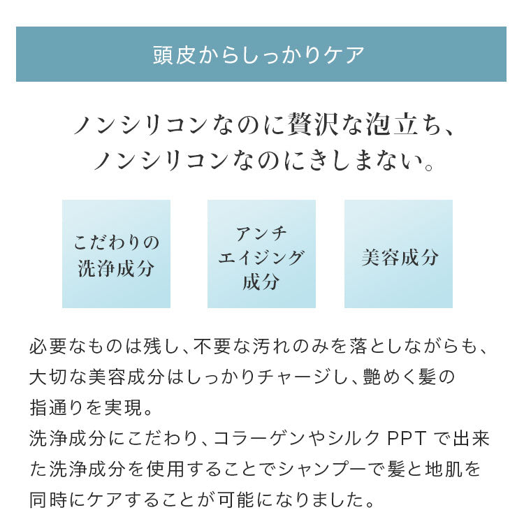 髪と地肌の悩みを80%解消 フラーレン・EGF・プロテオグリカンなど高級美容成分を使用したエイジングケア美容液 シャンプー[さらつやタイプ]美容室専売 アミノ酸【スプレヴォリ ルミエア クレンジング1000ml詰め替え】