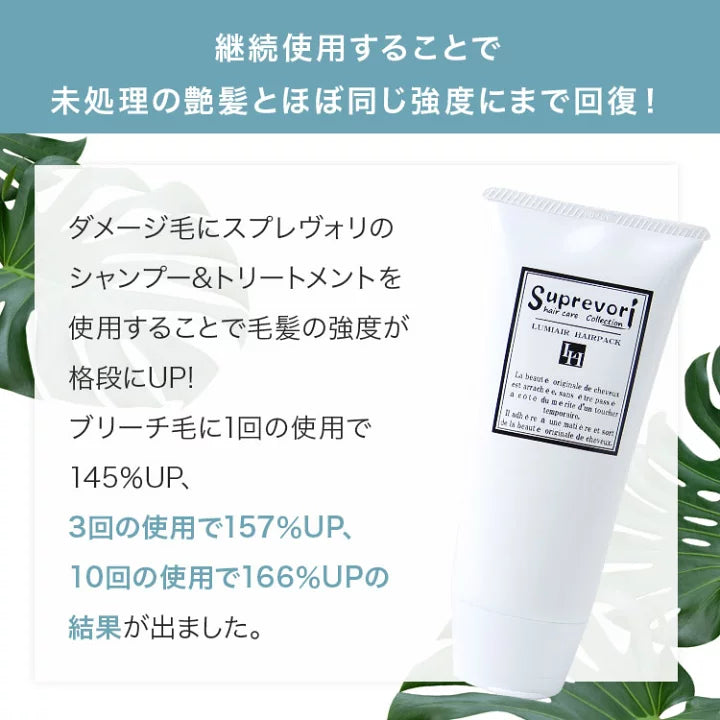 美容室専売 ケラチントリートメント　白髪改善成分配合・ノンシリコン　フラーレン・EGF・プロテオグリカン 地肌ケア 低刺激 ハリコシ・ボリュームUP[さらつやタイプ]ルミエア ヘアパック150g　サロン専売品